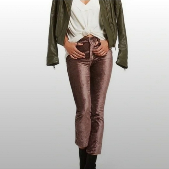 NWT Free People Velvet Crop Flare, Size 29 - Picture 2 of 16